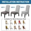 imageHVERSAILTEX Velvet Dining Chair Covers Stretch Chair Covers for Dining Room Set of 4 Parson Chair Slipcovers Chair Protectors Covers Dining Soft Thick Solid Velvet Fabric Washable BlackChecked Grey