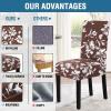 imageHVERSAILTEX Velvet Dining Chair Covers Stretch Chair Covers for Dining Room Set of 4 Parson Chair Slipcovers Chair Protectors Covers Dining Soft Thick Solid Velvet Fabric Washable BlackFloral Chocolate