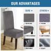 imageHVERSAILTEX Velvet Dining Chair Covers Stretch Chair Covers for Dining Room Set of 4 Parson Chair Slipcovers Chair Protectors Covers Dining Soft Thick Solid Velvet Fabric Washable BlackGrey
