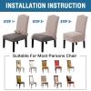 imageHVERSAILTEX Velvet Dining Chair Covers Stretch Chair Covers for Dining Room Set of 4 Parson Chair Slipcovers Chair Protectors Covers Dining Soft Thick Solid Velvet Fabric Washable BlackChecked Caramel