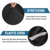 imageHVERSAILTEX Velvet Dining Chair Covers Stretch Chair Covers for Dining Room Set of 4 Parson Chair Slipcovers Chair Protectors Covers Dining Soft Thick Solid Velvet Fabric Washable BlackBlack