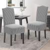 imageHVERSAILTEX Velvet Dining Chair Covers Stretch Chair Covers for Dining Room Set of 4 Parson Chair Slipcovers Chair Protectors Covers Dining Soft Thick Solid Velvet Fabric Washable BlackChecked Black