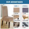 imageHVERSAILTEX Velvet Dining Chair Covers Stretch Chair Covers for Dining Room Set of 4 Parson Chair Slipcovers Chair Protectors Covers Dining Soft Thick Solid Velvet Fabric Washable BlackCamel