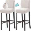 imageHVERSAILTEX 100 Waterproof Bar Stool Cover Stretch Counter Stool Pub Chair Slipcover for Dining Room Removable Soft Thick Solid Fleece Fabric Bar Stool Slipcovers Set of 4 Peacock BlueFleeceivory