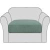 imageHVERSAILTEX High Stretch Individual Seat Cushion Covers Sofa Slipcovers Featuring Jacquard Textured Twill Fabric 3 Pack for 3 Couch Cushion GreySage