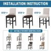 imageHVERSAILTEX 100 Waterproof Bar Stool Cover Stretch Counter Stool Pub Chair Slipcover for Dining Room Removable Soft Thick Solid Fleece Fabric Bar Stool Slipcovers Set of 2 CamelFleeceivory