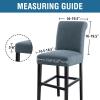imageHVERSAILTEX 100 Waterproof Bar Stool Cover Stretch Counter Stool Pub Chair Slipcover for Dining Room Removable Soft Thick Solid Fleece Fabric Bar Stool Slipcovers Set of 4 CamelJacquardstoneblue
