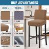 imageHVERSAILTEX 100 Waterproof Bar Stool Cover Stretch Counter Stool Pub Chair Slipcover for Dining Room Removable Soft Thick Solid Fleece Fabric Bar Stool Slipcovers Set of 2 CamelFleecesand