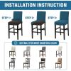 imageHVERSAILTEX 100 Waterproof Bar Stool Cover Stretch Counter Stool Pub Chair Slipcover for Dining Room Removable Soft Thick Solid Fleece Fabric Bar Stool Slipcovers Set of 4 CamelFleecepeacock Blue
