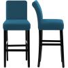 imageHVERSAILTEX 100 Waterproof Bar Stool Cover Stretch Counter Stool Pub Chair Slipcover for Dining Room Removable Soft Thick Solid Fleece Fabric Bar Stool Slipcovers Set of 4 CamelFleecepeacock Blue