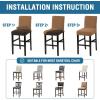 imageHVERSAILTEX 100 Waterproof Bar Stool Cover Stretch Counter Stool Pub Chair Slipcover for Dining Room Removable Soft Thick Solid Fleece Fabric Bar Stool Slipcovers Set of 2 CamelFleecesand