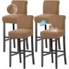 imageHVERSAILTEX 100 Waterproof Bar Stool Cover Stretch Counter Stool Pub Chair Slipcover for Dining Room Removable Soft Thick Solid Fleece Fabric Bar Stool Slipcovers Set of 2 CamelFleecesand