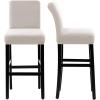 imageHVERSAILTEX 100 Waterproof Bar Stool Cover Stretch Counter Stool Pub Chair Slipcover for Dining Room Removable Soft Thick Solid Fleece Fabric Bar Stool Slipcovers Set of 2 CamelFleeceivory