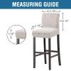 imageHVERSAILTEX 100 Waterproof Bar Stool Cover Stretch Counter Stool Pub Chair Slipcover for Dining Room Removable Soft Thick Solid Fleece Fabric Bar Stool Slipcovers Set of 2 CamelFleeceivory