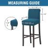imageHVERSAILTEX 100 Waterproof Bar Stool Cover Stretch Counter Stool Pub Chair Slipcover for Dining Room Removable Soft Thick Solid Fleece Fabric Bar Stool Slipcovers Set of 4 CamelFleecepeacock Blue