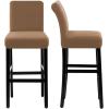 imageHVERSAILTEX 100 Waterproof Bar Stool Cover Stretch Counter Stool Pub Chair Slipcover for Dining Room Removable Soft Thick Solid Fleece Fabric Bar Stool Slipcovers Set of 2 CamelFleecesand