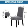 imageHVERSAILTEX Stretch Dining Chair Covers Set of 4 Chair Covers for Dining Room Parsons Chair Slipcover Chair Protectors Covers Dining Feature Textured Checked Jacquard Fabric IvoryGrey