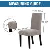 imageHVERSAILTEX Stretch Dining Chair Covers Set of 4 Chair Covers for Dining Room Parsons Chair Slipcover Chair Protectors Covers Dining Feature Textured Checked Jacquard Fabric IvoryTaupe