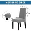 imageHVERSAILTEX Stretch Dining Chair Covers Set of 4 Chair Covers for Dining Room Parsons Chair Slipcover Chair Protectors Covers Dining Feature Textured Checked Jacquard Fabric IvoryDove