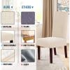 imageHVERSAILTEX Stretch Dining Chair Covers Set of 4 Chair Covers for Dining Room Parsons Chair Slipcover Chair Protectors Covers Dining Feature Textured Checked Jacquard Fabric IvoryNatural