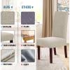 imageHVERSAILTEX Stretch Dining Chair Covers Set of 4 Chair Covers for Dining Room Parsons Chair Slipcover Chair Protectors Covers Dining Feature Textured Checked Jacquard Fabric IvoryIsland Fossi