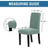 imageHVERSAILTEX Stretch Dining Chair Covers Set of 4 Chair Covers for Dining Room Parsons Chair Slipcover Chair Protectors Covers Dining Feature Textured Checked Jacquard Fabric IvorySage