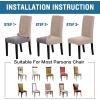 imageHVERSAILTEX Stretch Dining Chair Covers Set of 4 Chair Covers for Dining Room Parsons Chair Slipcover Chair Protectors Covers Dining Feature Textured Checked Jacquard Fabric IvorySand