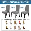 imageHVERSAILTEX Stretch Dining Chair Covers Set of 4 Chair Covers for Dining Room Parsons Chair Slipcover Chair Protectors Covers Dining Feature Textured Checked Jacquard Fabric IvoryDove
