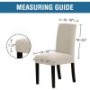 imageHVERSAILTEX Stretch Dining Chair Covers Set of 4 Chair Covers for Dining Room Parsons Chair Slipcover Chair Protectors Covers Dining Feature Textured Checked Jacquard Fabric IvoryIsland Fossi