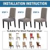 imageHVERSAILTEX Stretch Dining Chair Covers Set of 4 Chair Covers for Dining Room Parsons Chair Slipcover Chair Protectors Covers Dining Feature Textured Checked Jacquard Fabric IvoryTaupe