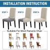imageHVERSAILTEX Stretch Dining Chair Covers Set of 4 Chair Covers for Dining Room Parsons Chair Slipcover Chair Protectors Covers Dining Feature Textured Checked Jacquard Fabric IvoryIsland Fossi