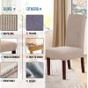 imageHVERSAILTEX Stretch Dining Chair Covers Set of 4 Chair Covers for Dining Room Parsons Chair Slipcover Chair Protectors Covers Dining Feature Textured Checked Jacquard Fabric IvorySand