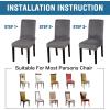 imageHVERSAILTEX Velvet Dining Chair Covers Stretch Chair Covers for Dining Room Set of 2 Parson Chair Slipcovers Chair Protectors Covers Dining Soft Thick Solid Velvet Fabric Washable BlackGrey