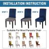 imageHVERSAILTEX Velvet Dining Chair Covers Stretch Chair Covers for Dining Room Set of 2 Parson Chair Slipcovers Chair Protectors Covers Dining Soft Thick Solid Velvet Fabric Washable BlackNavy