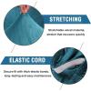 imageHVERSAILTEX Velvet Dining Chair Covers Stretch Chair Covers for Dining Room Set of 6 Parson Chair Slipcovers Chair Protectors Covers Dining Soft Thick Solid Velvet Fabric Washable BlackPeacock Blue