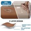 imageHVERSAILTEX 100 Waterproof Ottoman Cover Rectangle Stretch Velvet Ottoman Slipcovers for Living Room with Nonslip Elastic Bottom Furniture Protector Thick Soft Fleece Fabric Large CamelCamel