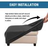imageHVERSAILTEX 100 Waterproof Ottoman Cover Rectangle Stretch Velvet Ottoman Slipcovers for Living Room with Nonslip Elastic Bottom Furniture Protector Thick Soft Fleece Fabric Large CamelDark Grey