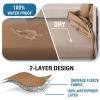 imageHVERSAILTEX 100 Waterproof Ottoman Cover Rectangle Stretch Velvet Ottoman Slipcovers for Living Room with Nonslip Elastic Bottom Furniture Protector Thick Soft Fleece Fabric Large CamelSand