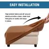 imageHVERSAILTEX 100 Waterproof Ottoman Cover Rectangle Stretch Velvet Ottoman Slipcovers for Living Room with Nonslip Elastic Bottom Furniture Protector Thick Soft Fleece Fabric Large CamelCamel