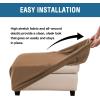 imageHVERSAILTEX 100 Waterproof Ottoman Cover Rectangle Stretch Velvet Ottoman Slipcovers for Living Room with Nonslip Elastic Bottom Furniture Protector Thick Soft Fleece Fabric Large CamelSand