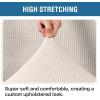 imageHVERSAILTEX Ottoman Cover Slipcover Rectangle Fit Length 2934 Footrest Sofa Slipcovers Stool Cover Footstool Protector Covers Feature Stretch Thick Soft Jacquard Fabric Washable  ChocolateNatural