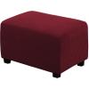 imageHVERSAILTEX Ottoman Cover Stretch Ottoman Slipcover Round Ottoman Storage Cover Folding Stool Covers Furniture Protector Cover for Footrest Ottoman Fit Dia 20quot  23quot ChocolateWineBurgundy