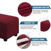imageHVERSAILTEX Ottoman Cover Stretch Ottoman Slipcover Round Ottoman Storage Cover Folding Stool Covers Furniture Protector Cover for Footrest Ottoman Fit Dia 20quot  23quot ChocolateWineBurgundy