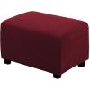 imageHVERSAILTEX Ottoman Cover Stretch Ottoman Slipcover Round Ottoman Storage Cover Folding Stool Covers Furniture Protector Cover for Footrest Ottoman Fit Dia 20quot  23quot ChocolateWineBurgundy