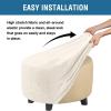 imageHVERSAILTEX Real Velvet Plush 1 Piece Form Fit Stretch Rectangle Folding Storage Covers Ottoman Slipcovers Removable Footstool Protect Footrest Covers Elastic Bottom Machine WashableLarge GreyIvory