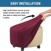 imageHVERSAILTEX Real Velvet Plush 1 Piece Form Fit Stretch Rectangle Folding Storage Covers Ottoman Slipcovers Removable Footstool Protect Footrest Covers Elastic Bottom Machine WashableLarge GreyWineBurgundy
