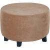 imageHVERSAILTEX Real Velvet Plush 1 Piece Form Fit Stretch Rectangle Folding Storage Covers Ottoman Slipcovers Removable Footstool Protect Footrest Covers Elastic Bottom Machine WashableLarge GreyCamel