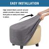 imageHVERSAILTEX Real Velvet Plush 1 Piece Form Fit Stretch Rectangle Folding Storage Covers Ottoman Slipcovers Removable Footstool Protect Footrest Covers Elastic Bottom Machine WashableLarge GreyGrey