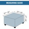 imageHVERSAILTEX Real Velvet Plush 1 Piece Form Fit Stretch Rectangle Folding Storage Covers Ottoman Slipcovers Removable Footstool Protect Footrest Covers Elastic Bottom Machine WashableLarge GreyWineBurgundy