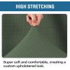 imageHVERSAILTEX Square Ottoman Covers Ottoman Slipcovers Folding Storage Stool Furniture Protector Form Fit with Elastic Bottom Stretch High Spandex Small Checks Jacquard FabricLargeBlackBronze Green